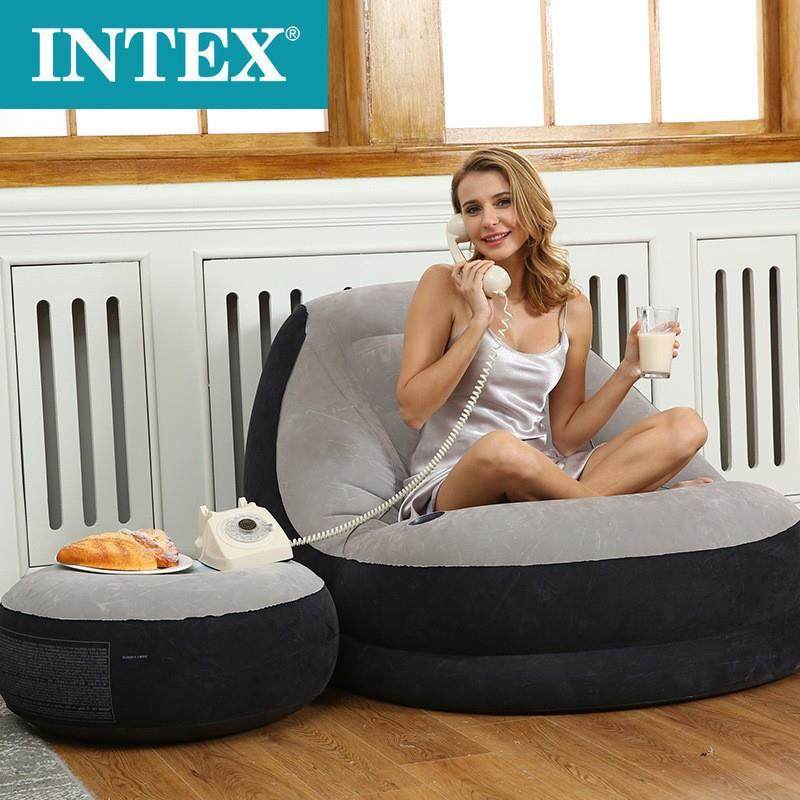 INTEX68564植绒充气沙发套装懒人休闲沙发躺椅单人阳台午休椅,纺织面料/辅料/配套,纺织机械配件,淘宝优惠券,粉丝福利购,淘宝优惠卷