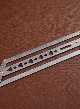 皮带辅助定位打孔皮带尺皮革尺皮具尺手工I可皮革DY调18尺CSU~48m