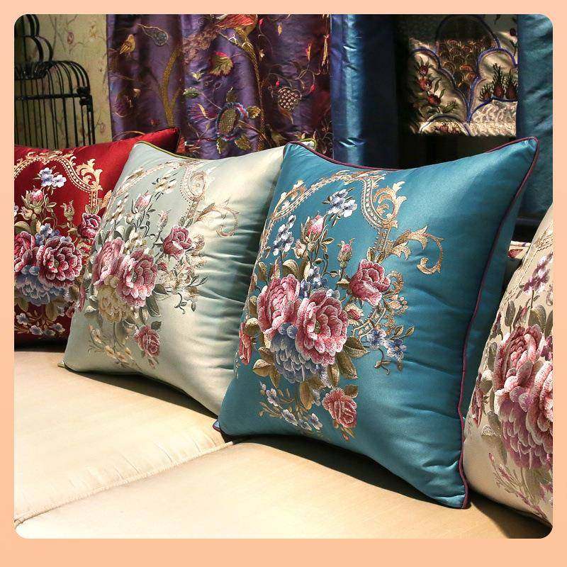 ?新中式抱枕F7575889红木风沙发靠垫中国客厅背椅子绣花刺床头靠,居家布艺,抱枕被,淘宝优惠券,粉丝福利购,淘宝优惠卷
