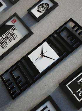 高子_3474_3474大墙面简约照片墙复古组分换合饰相框鹿头装画可相