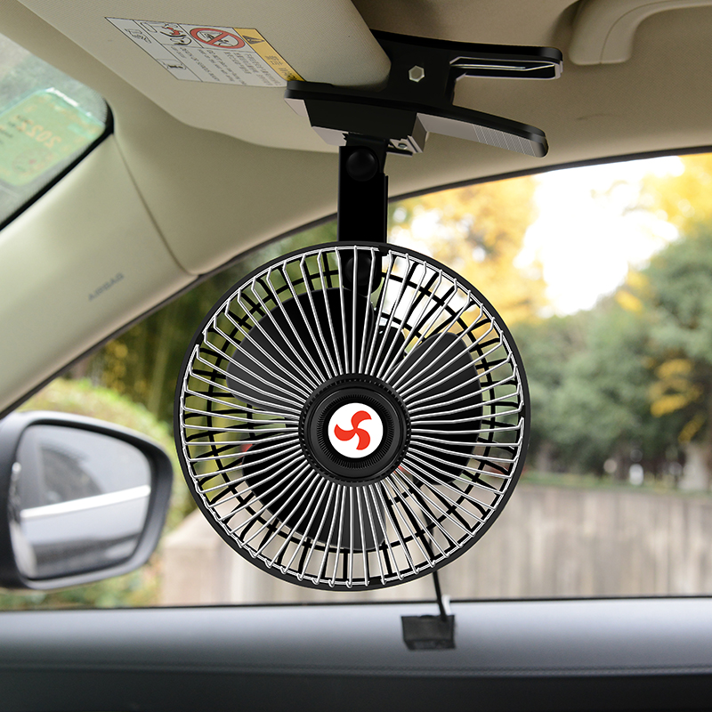 车载小挖机电风扇12v24v伏专用汽车用挖掘机P驾驶室车内静音大货