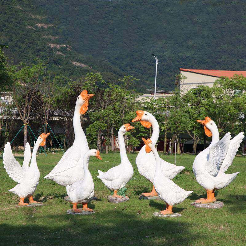 仿真大白鹅雕塑外院景观装饰摆件商场店铺门口头鹅ANO狮庭动物模,家居饰品,户外/庭院摆件,淘宝优惠券,粉丝福利购,淘宝优惠卷