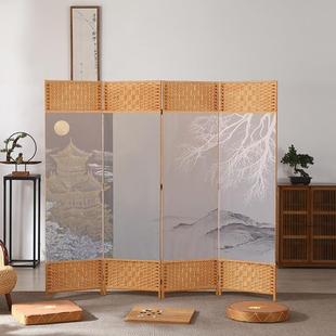 中家简易屏风隔断墙式 折屏客厅卧室遮挡折简约现代PFG003叠移动布