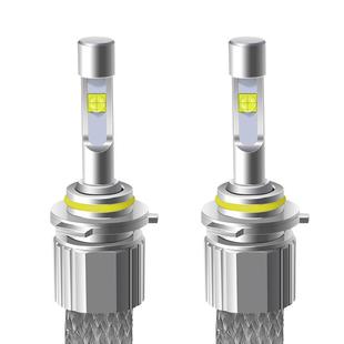 汽车LED大灯4300k带透镜XHP50科瑞灯珠编织带铝带散热超亮H4H7