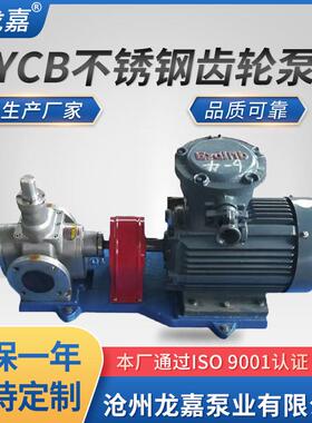 YCB不锈钢齿轮泵耐高温抽油输油泵抽油泵耐腐蚀泵液压油泵