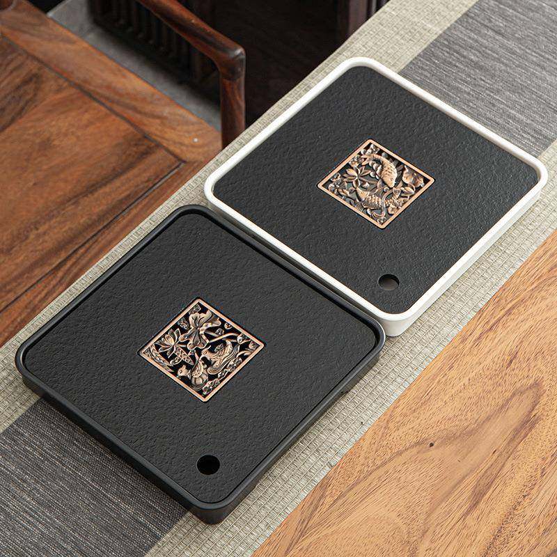 正方形仿乌金石家用茶盘茶海茶托盘沥水干泡茶盘泡茶茶台茶具,智能设备,其他智能设备,淘宝优惠券,粉丝福利购,淘宝优惠卷