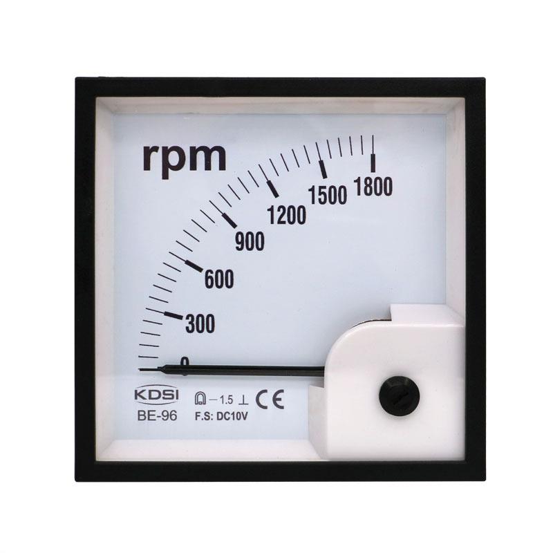 供应指针式电压表BE-96DC10V1800rpm转速表固定式安装仪表