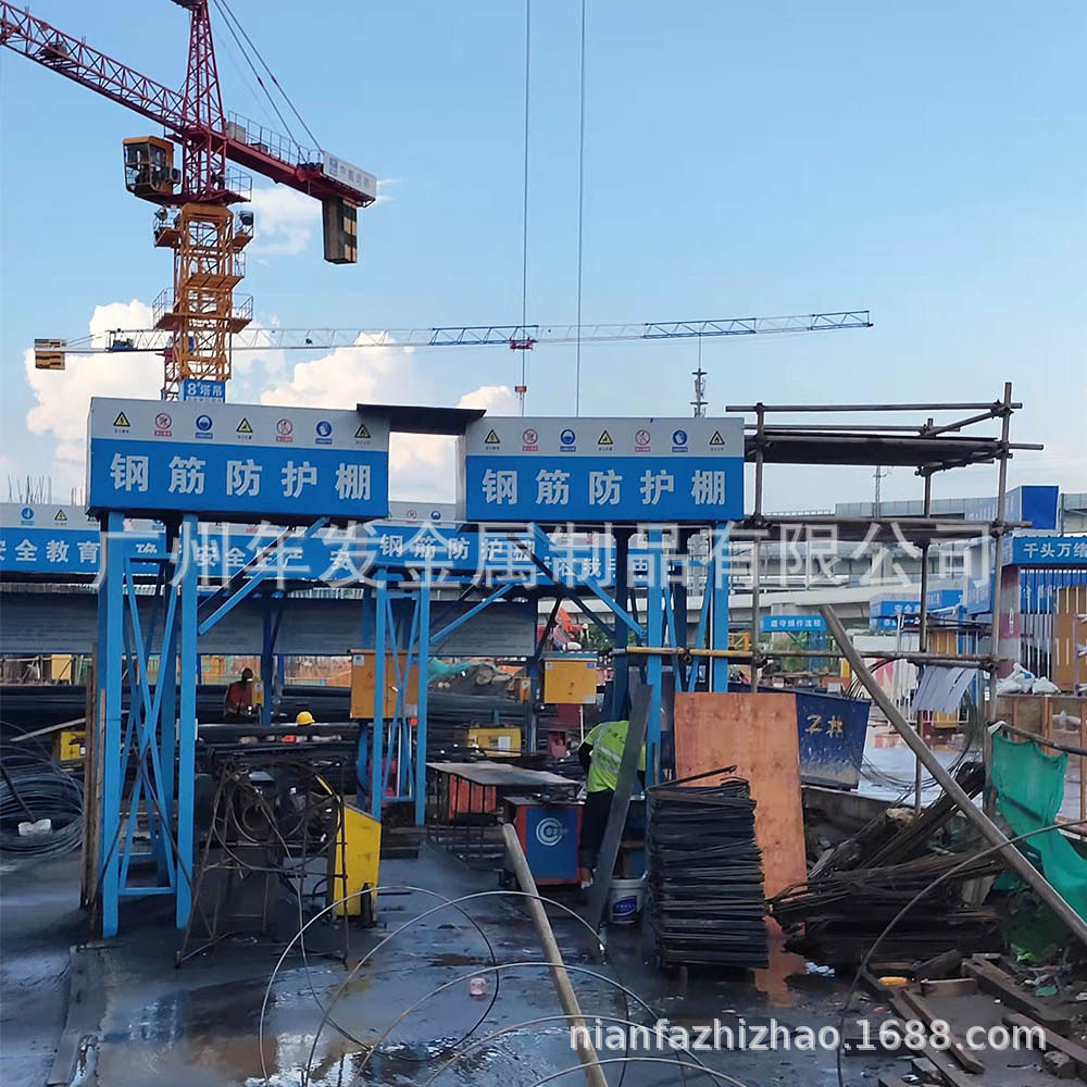钢筋加工棚制作标准化工地钢筋加工防护棚建筑施工木工加工棚