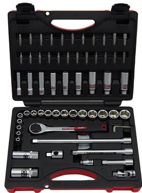 PARD62pcs3/8棘轮扳手套筒组合套装转接头延长杆万向接头