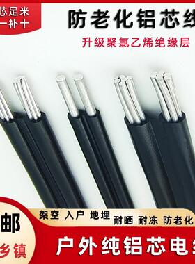 国标室外防老化2芯铝线4610162535平方集束平行线铝芯电缆线