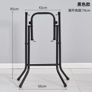 加厚可折叠桌腿不锈钢圆桌方桌架靠边站家用餐台脚简易折叠桌子腿