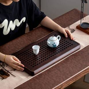 水家储水式茶盘用茶托盘客厅干泡台沥盘排式大小号单层小型托格物