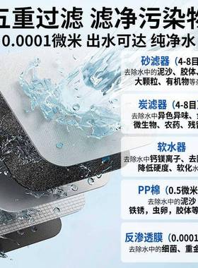 大子型商用净水机53104器RO反渗透制水设备去离水直饮工净业化滤