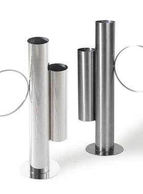 样板间现花代轻奢餐电镀金属HUN创意试管花桌器软装样板房客厅干