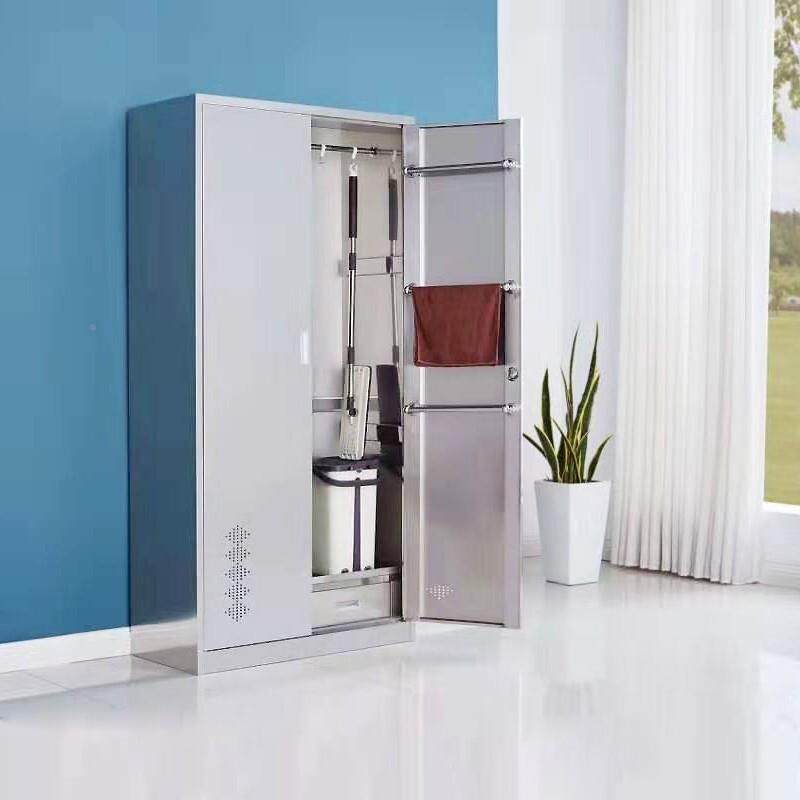 不锈物钢清洁柜304卫生保洁工柜教室把储柜阳台MT-Q788收纳拖柜具