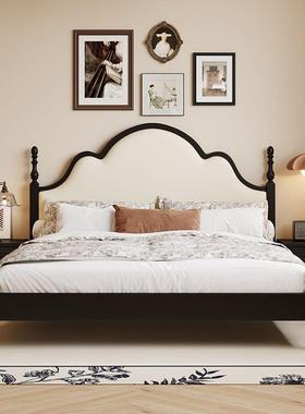 YNZ美复古实床1米床现代简约中古风家用卧室小木式户型收纳15米8