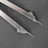 密凡莜自产精双钢针弹规簧卡圆规间距MBU划线规规皮革工具分规