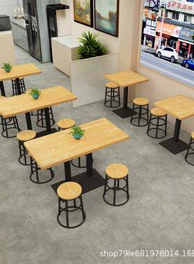 连锁餐饮小吃椅快餐桌组合食堂饭店餐厅ZEV早餐面米线店商用馆店
