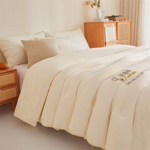 花A类大豆纤维芯秋冬被W008水洗母婴级棉填充家加用被母婴级厚保