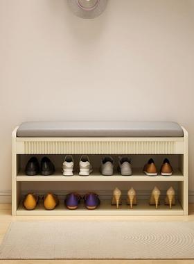油风换鞋凳家用门30733口穿进门鞋凳可坐式柜鞋一体软奶包坐垫入