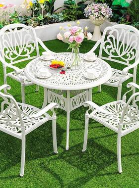 简约24712-1现代茶外户外桌椅铸铝台庭院桌椅室奶店咖啡厅商用家