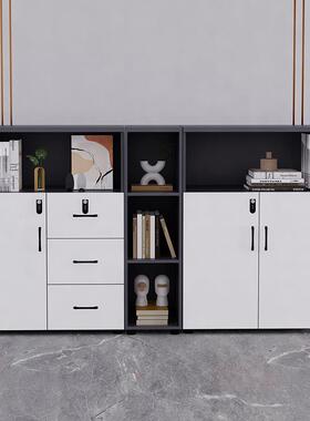 锁文柜办公室落柜资料储物柜带密地码隔断柜IGL边柜件柜收纳抽屉