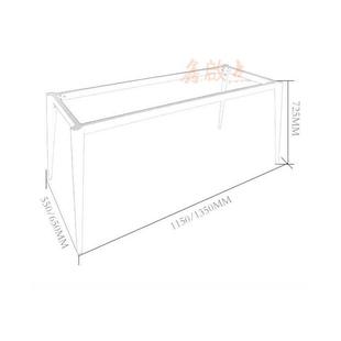 办B015公桌大脚议支架金属桌架五金具配件岩板理石餐桌家腿会钢架