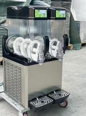 15L*2 slush ice machine 商用双缸冰沙雪融雪泥机奶茶店跨境外贸