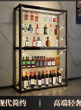 酒展示柜靠墙客厅现代简约轻新奢款柜高端爆款网红璃小酒柜玻BFX