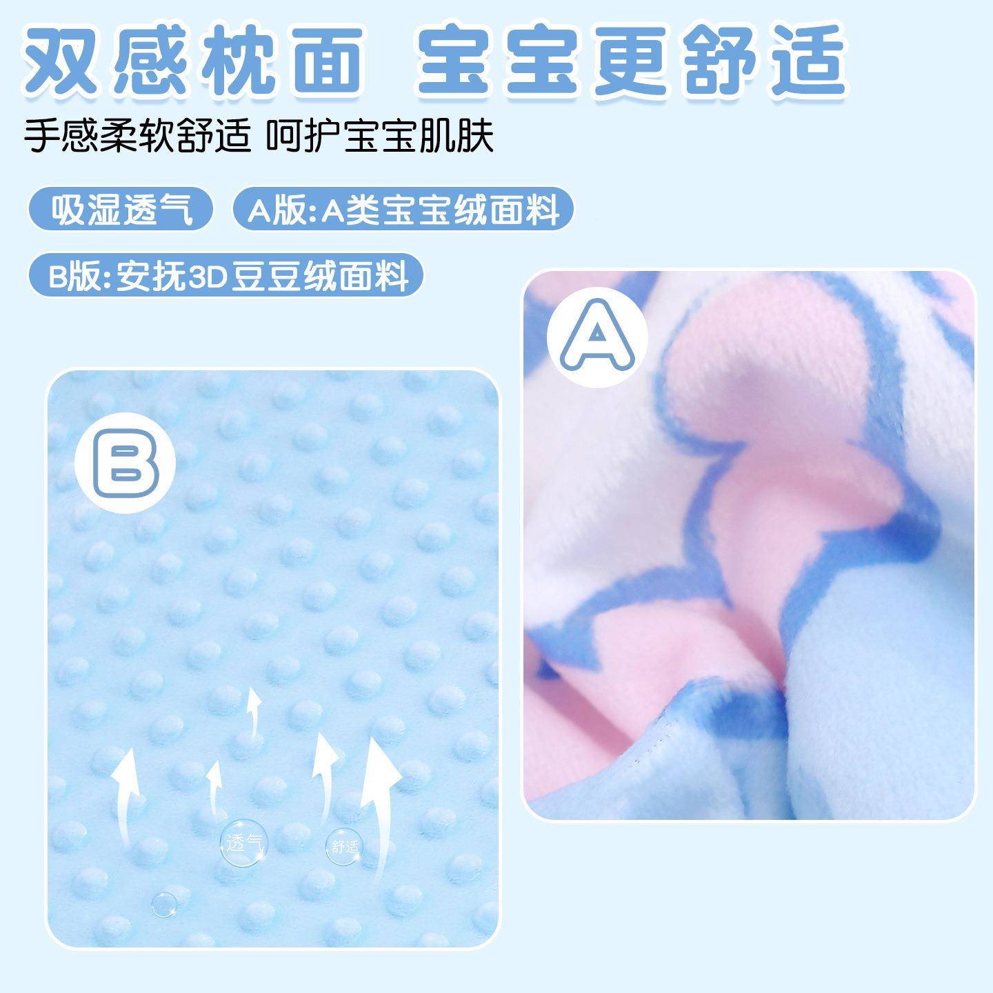 记忆人80后棉儿童枕头36园岁幼儿宝宝睡到觉小枕芯单一只装护颈枕
