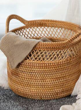 越南藤编AL100279脏衣篓脏衣收篮脏服纳桶编织篓子衣衣物玩具物收