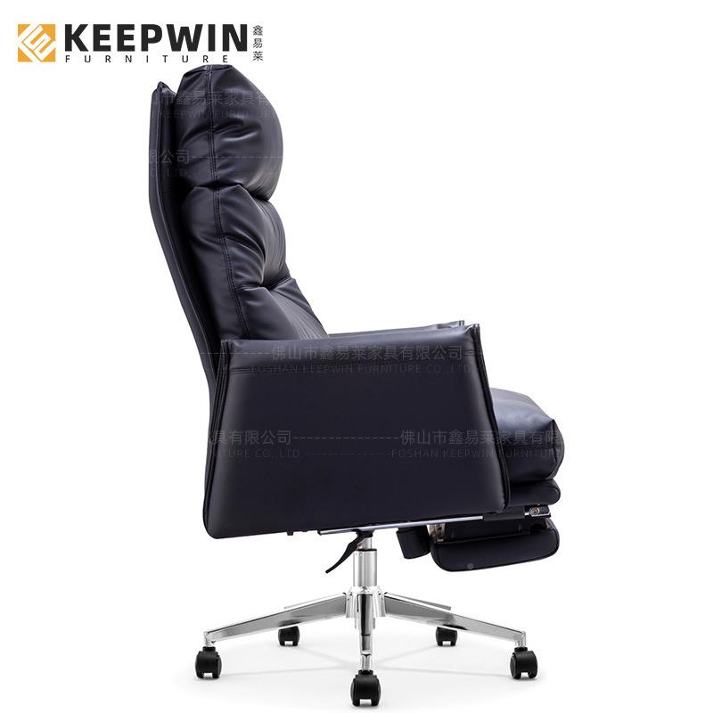老板椅转椅座椅电脑椅家用班可躺椅子商务皮KW-633R-大办椅公工椅