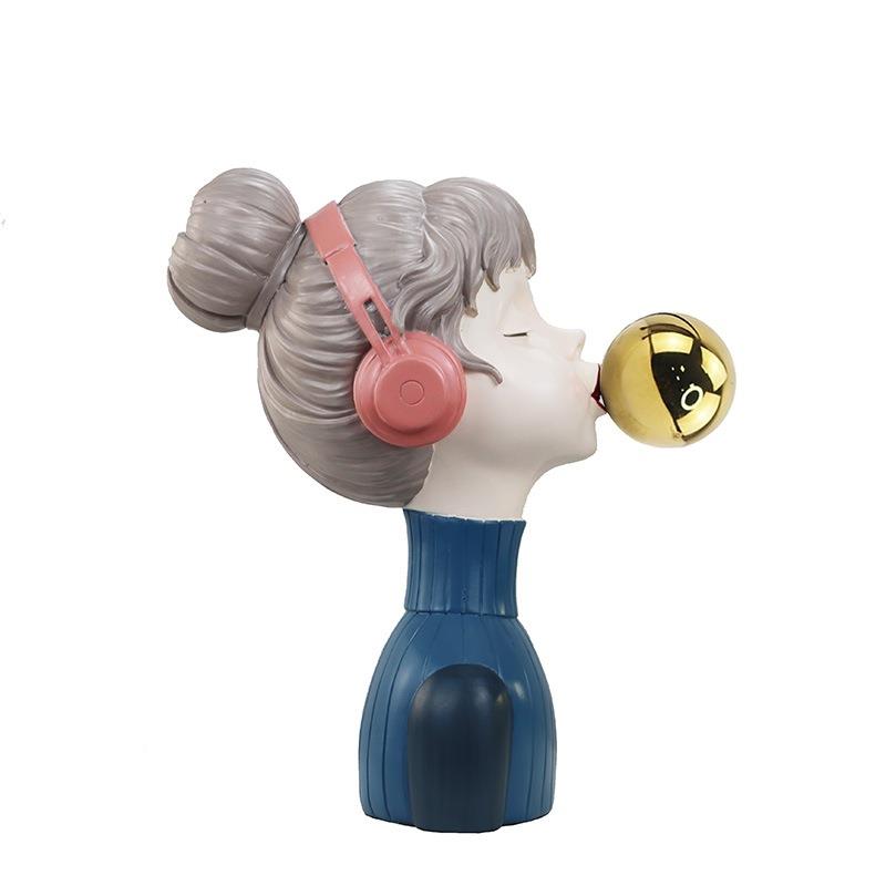 美豹吹气球人物树脂件家居餐厅玄客关桌摆样XLS板房售楼部饰工摆