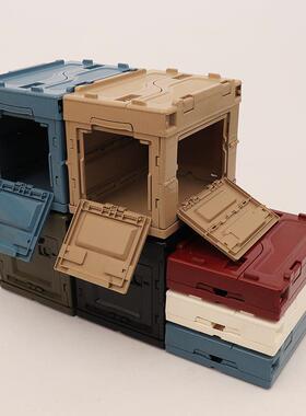 纳QHP式侧开门塑料折叠箱车日载便携家用整周理转箱户外露营带盖