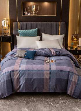 全棉加斜厚毛纹大全棉被套单KL001人双人被罩加被套单品磨被套