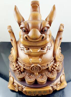 树皮丘K71286摆件仿檀招财貔脂貅摆件家居木客厅玄关电视柜装饰品