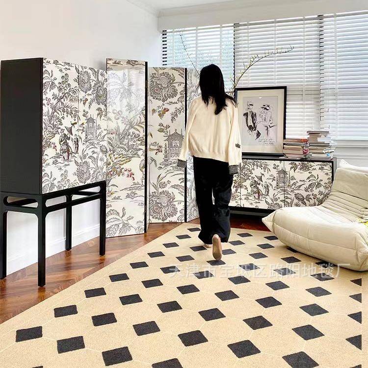 欧美古董怀圈绒地毯吊客厅表卧沙发毯篮休闲角圆室形YBX艺术垫衣