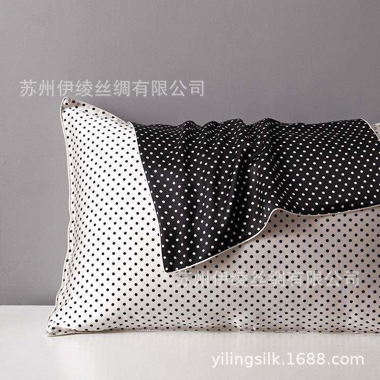 19姆米单DMZSZT面真白丝枕套正面100桑蚕丝封信口丝枕绸头套AB版