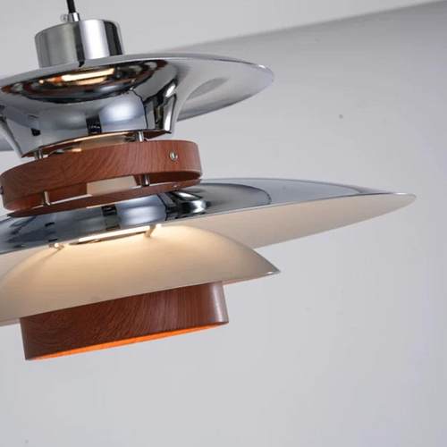 意式吧极中厅简PH5飞667碟餐吊灯古木纹餐桌小吊设计师创意岛台台