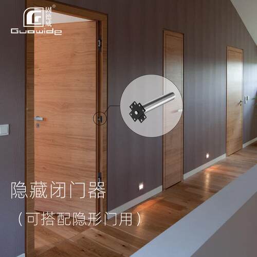隐合形式家用自动闭门藏器简易木门弹簧页关暗门回弹器链条大YY-1