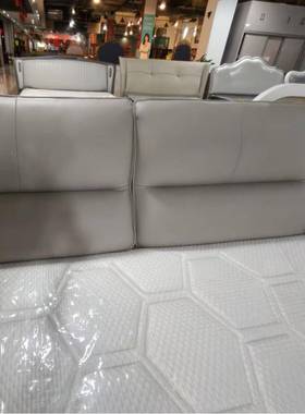 床软包科技布靠背头简一体落DFK地单买实木代约现卧室双人新款床