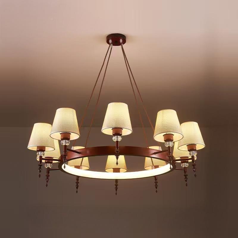 美式简乡客厅主灯现代约卧室护眼灯复古艺餐厅布灯书房村复古9678