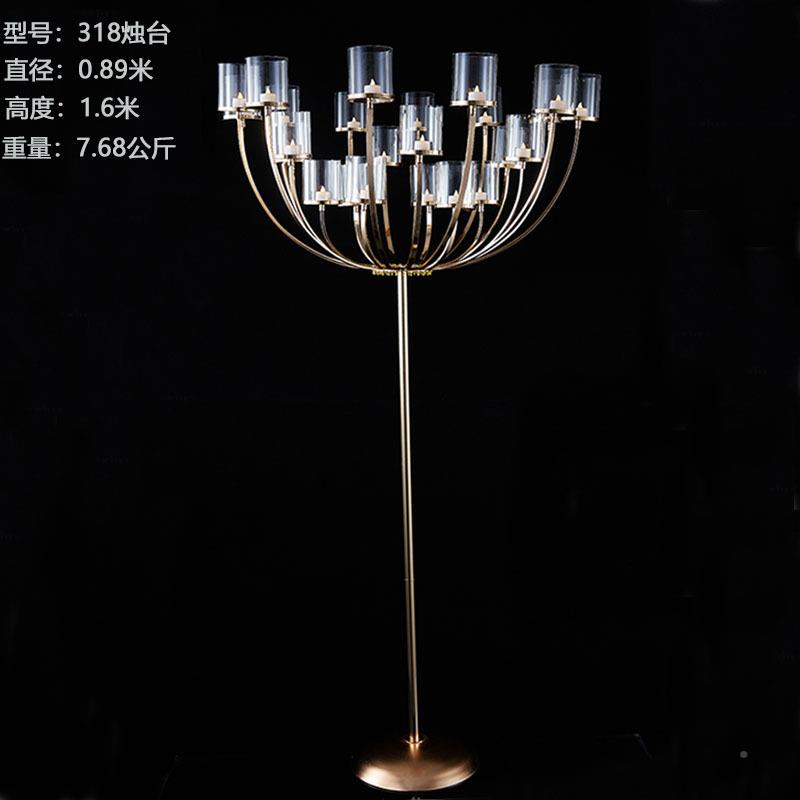 新款庆道具烛桌花饰电镀花架OCN系列婚礼布置舞婚台现场台装摆件