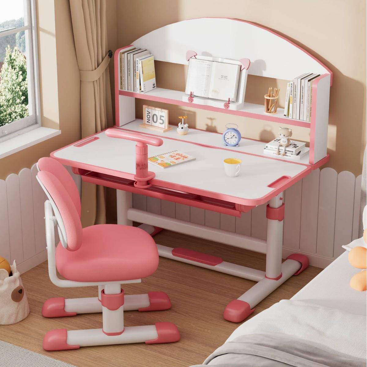 写字作桌业课桌ZVM椅组合套装男孩小学儿童生学桌书家用习桌子