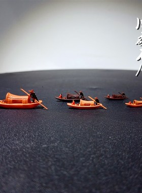 仿古小船奇石假山盆景鱼缸沙盘枯山水微景观造景树脂小摆件