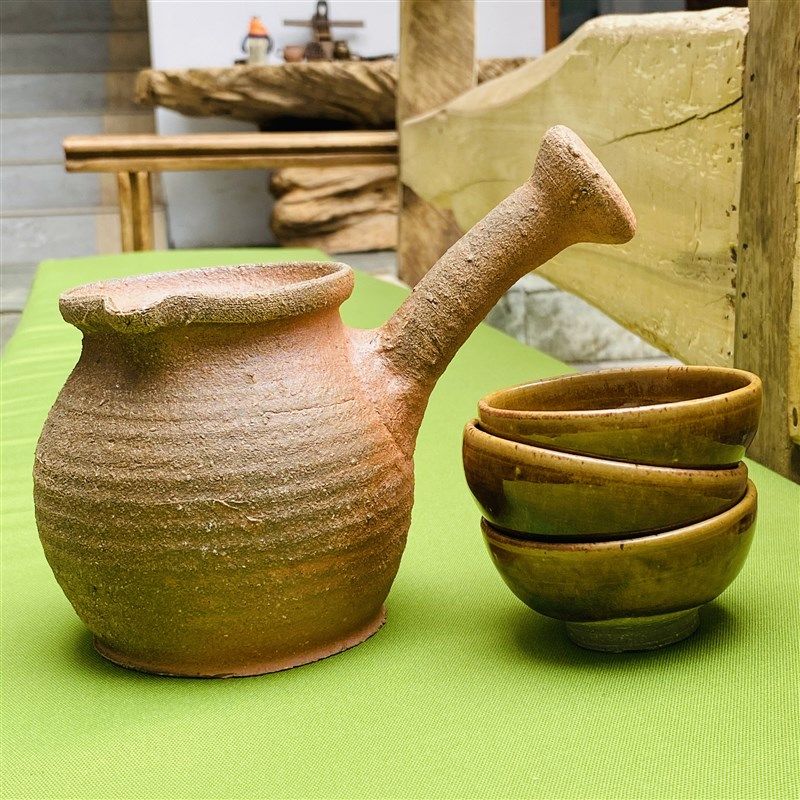 马帮烤茶泡茶烤茶壶罐子云南土陶茶具手工草灰釉粗陶茶杯煮茶罐