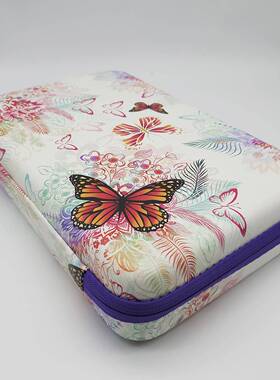 DI印Y钻石画具手收纳箱60格分装钻石15毫升高瓶白色蝴工蝶8010花