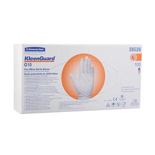 金佰利G10白色超丁腈手套超薄无粉家务柔洁手套38524食品清加工手