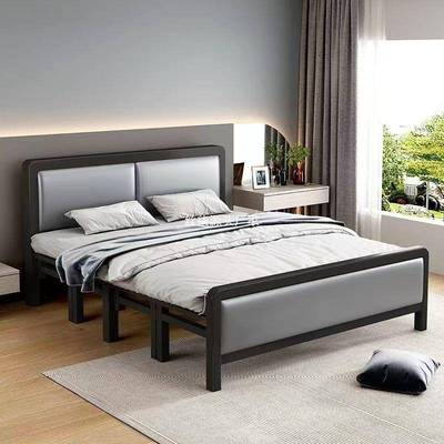 折叠床休单人易折床家用简办公室午KTQ双人出租屋成人四铁艺床