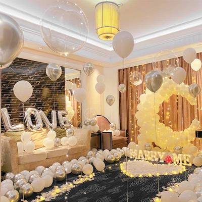 963KT求婚布置表创白道具场景意求婚网红房间饰卧室浪漫告装白板